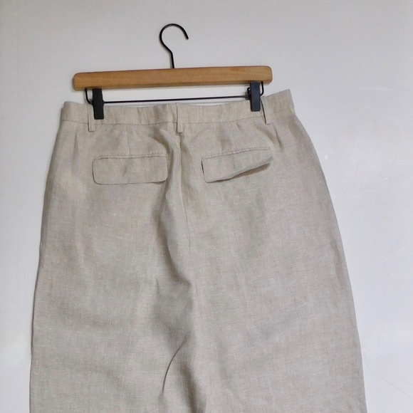 NWT!! J. CREW Wide Leg Essential Pants Flax Linen Pleated Preppy Summer Size 10 - Picture 9 of 16